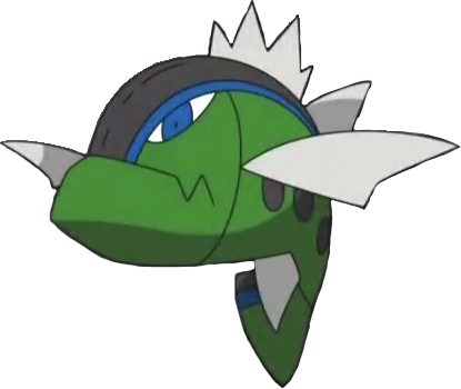 550basculin Blue Striped Bw Anime - Pokemon Basculin (415x350), Png Download