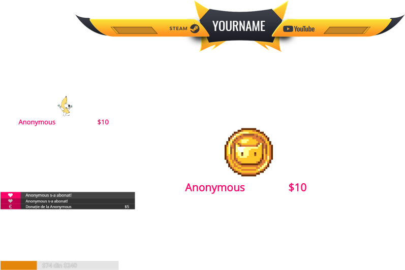 Tipeeestream Scene - Fang Layout - Graphics (960x540), Png Download