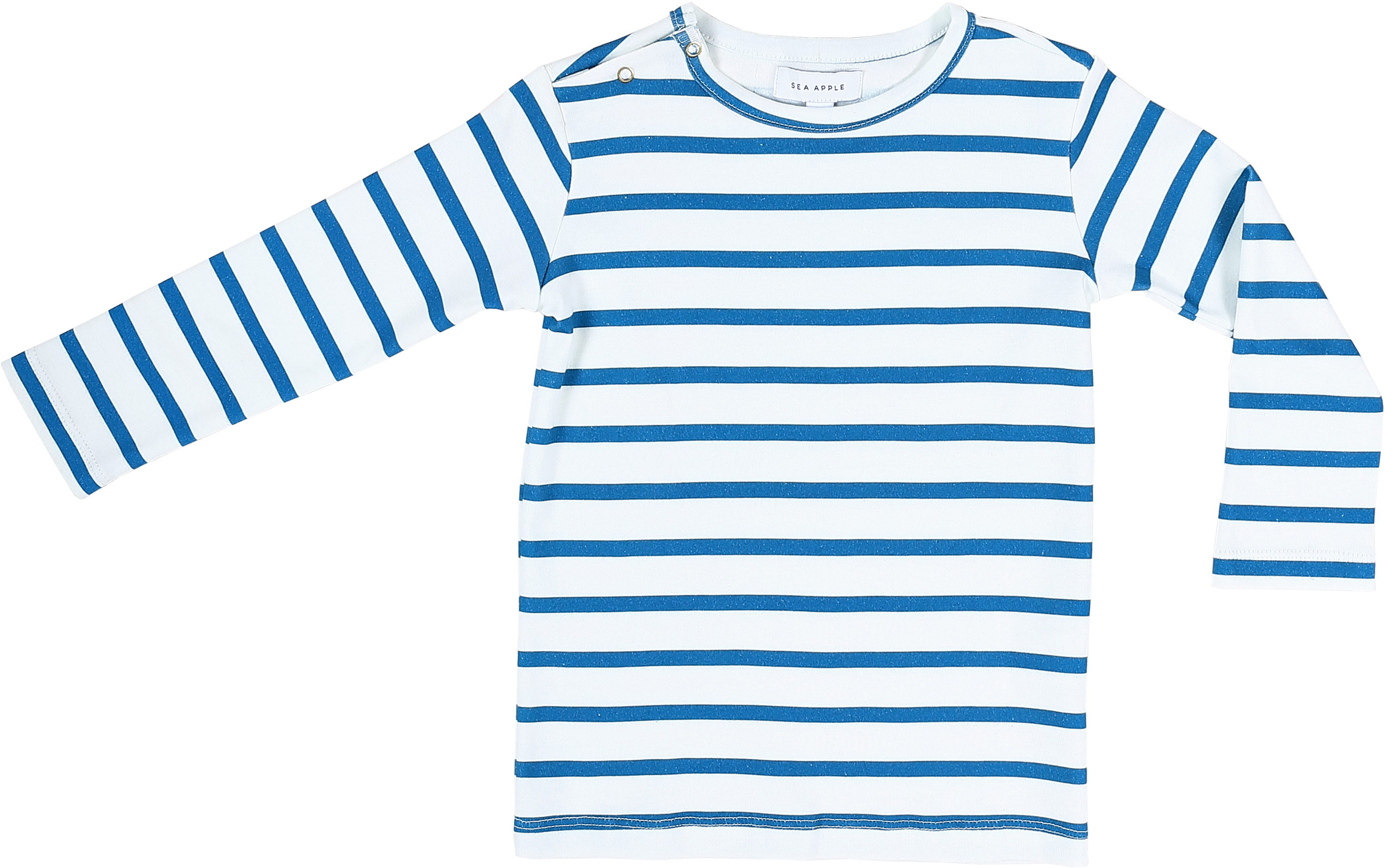 Blue Stripe Long Sleeve Top - Long-sleeved T-shirt (3473x3473), Png Download