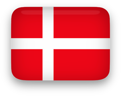 Denmark Flag With Glass Overly, Transparent Background - Danish Flag Clip Art (415x329), Png Download