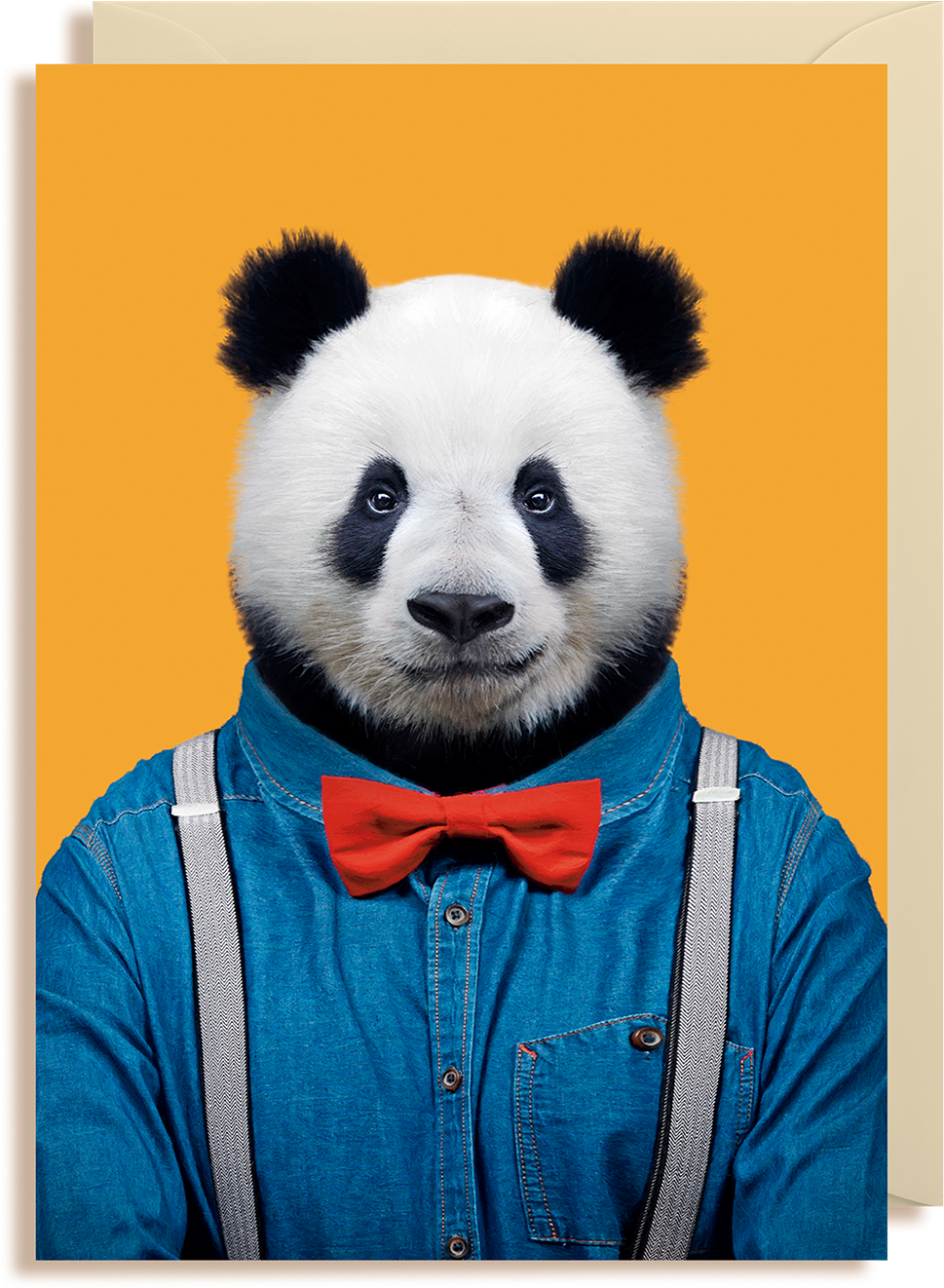 Ailuropoda Melanoleuca Greeting Card - Zoo Portraits By Yago Partal (1400x1499), Png Download