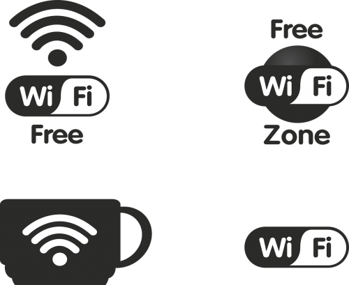 Wifi,wlan,free Wifi Zone,internet - Free Wifi Zone Png (500x409), Png Download