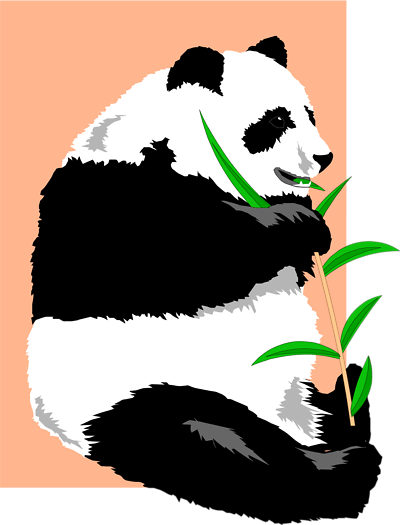 Clipart Info - Panda Animated (400x525), Png Download
