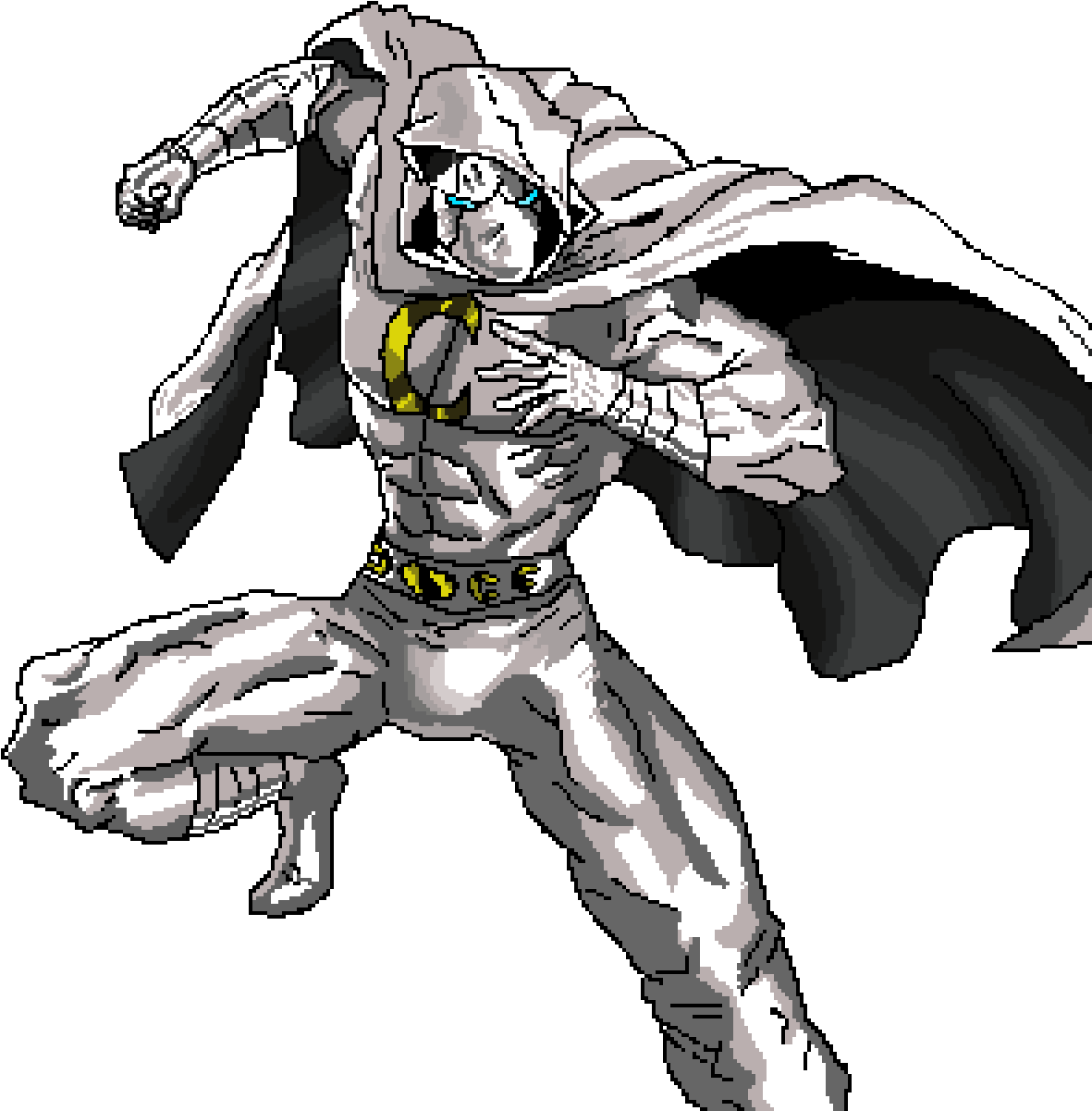 Moon Knight - Moon Knight Black And White (1200x1200), Png Download