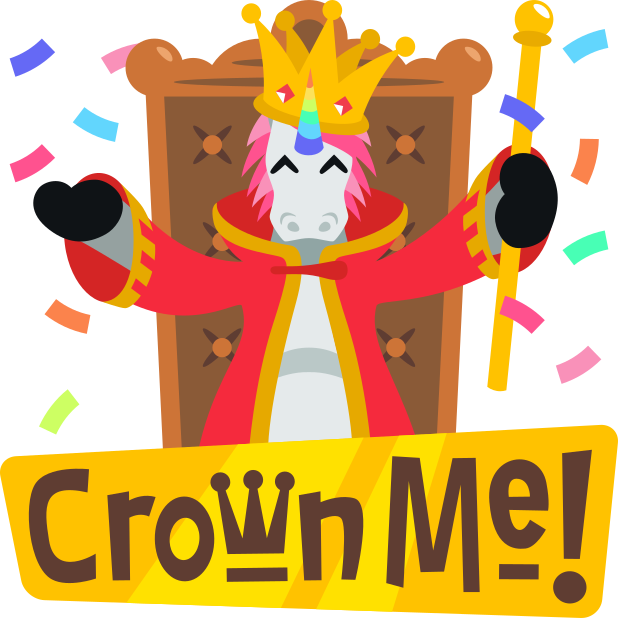Emoji Inspired Stickers By Emojione™ Messages Sticker-0 - Emoji Unicorn Crown Me 11 Oz Ceramic Mug (618x618), Png Download