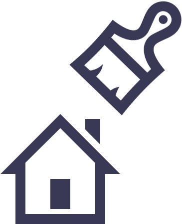 Icon Of A Roller And A Paint Brush To Represent Painting - Boen Stonewashed Oak Coral 209mm Engineered Wood Flooring (454x522), Png Download