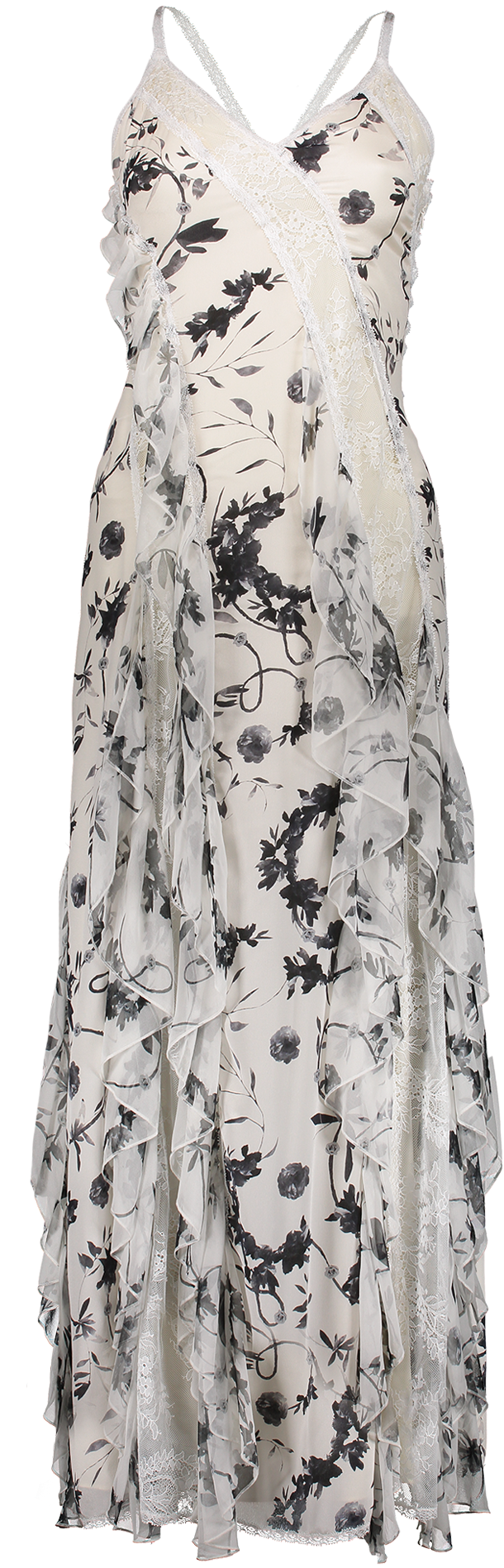 Jayda Godet Maxi Dress Floral Crown - Cocktail Dress (1280x1920), Png Download