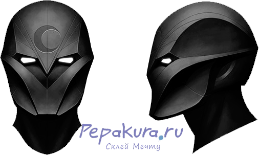 Шлем Лунного Рыцаря Пдо Из Бумаги - Moon Knight Helmet (506x303), Png Download