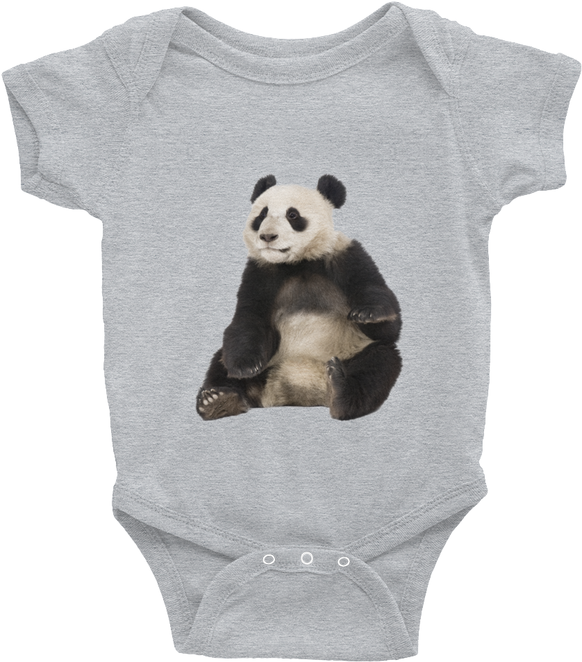 Giant-panda Print Infant Bodysuit - Onesie What Happens At Grandma's (1000x1000), Png Download