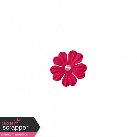 Dark Pink Pearl Flower - Digital Scrapbooking (456x456), Png Download