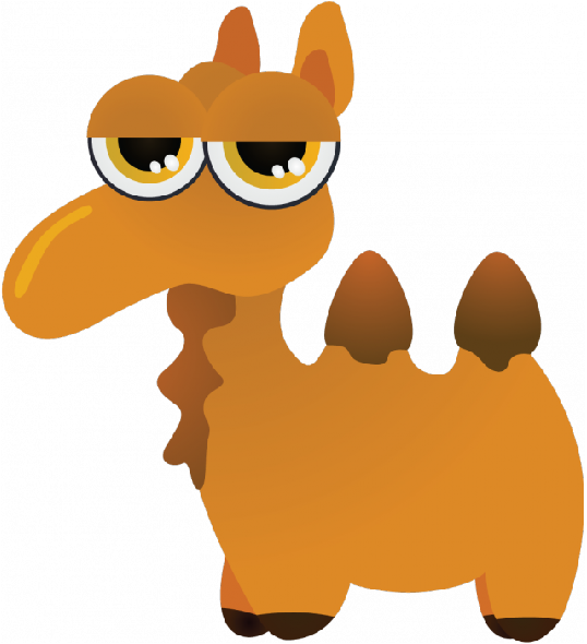 Camels Clipart Transparent - Jungle Animal Wall Sticker - Cute Wall Decal (600x600), Png Download