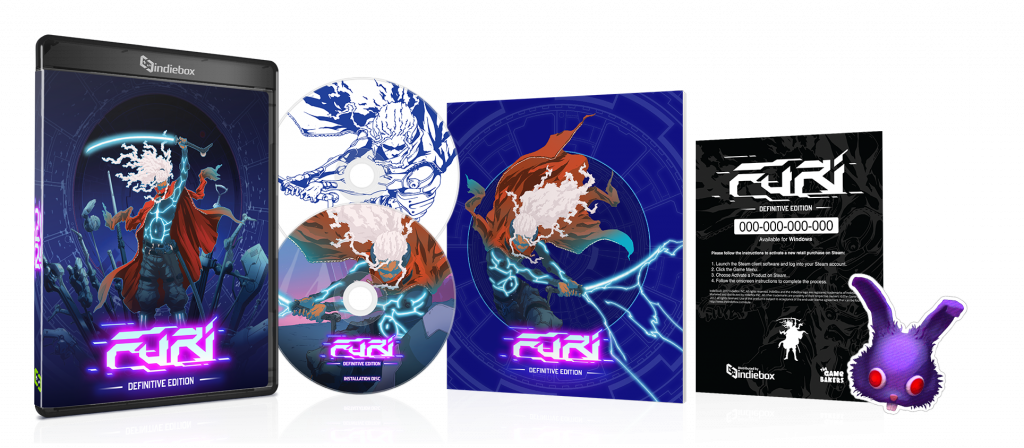 The Collector Edition Includes A Blu-ray Box For The - Furi Definitive Edition Ps4 (1024x448), Png Download