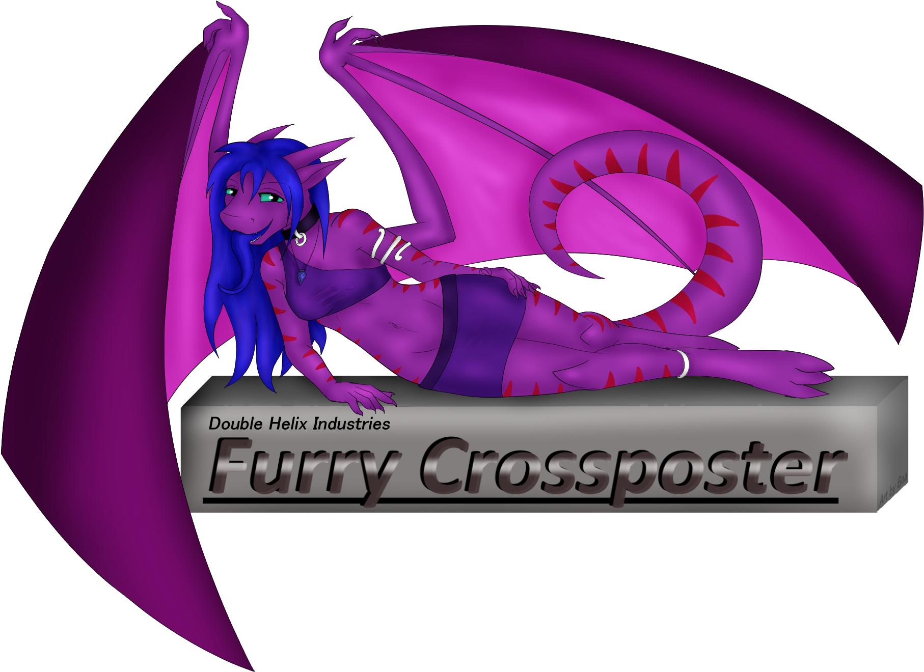 Furry Crossposter By Rainbow-boa - Rainbow Boa (1900x1400), Png Download