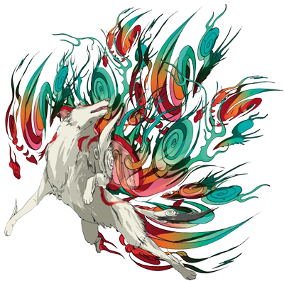 Pelotedeneige - Okami Vinyle (400x396), Png Download