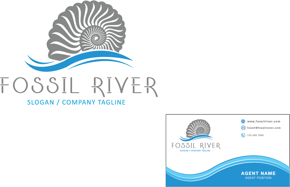 Logo Design By Zombras For Fossil River Exploration, - Graphic Design (1200x729), Png Download