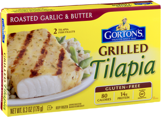 Gortons Grilled Tilapia - 2 Fillets, 6.3 Oz Box (600x600), Png Download