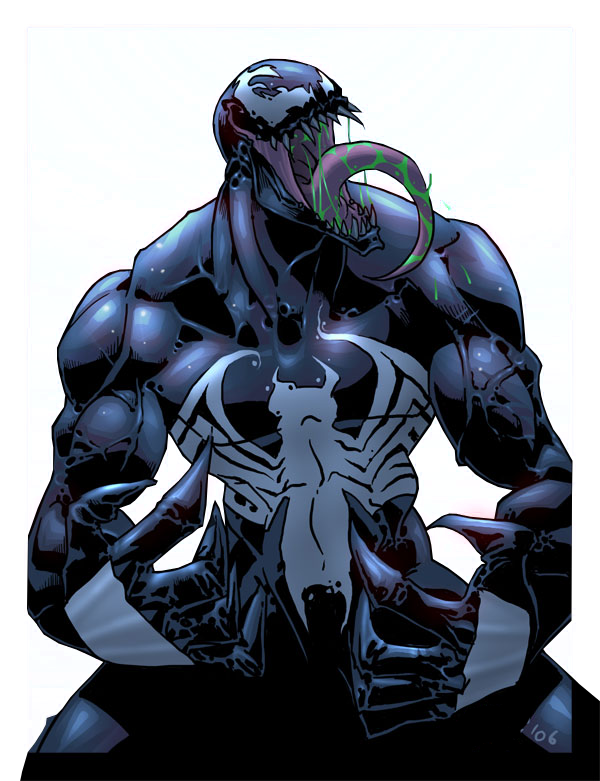 In 2004, Frontline Design Collaborated With Three-time - Comic Venom Marvel (600x781), Png Download