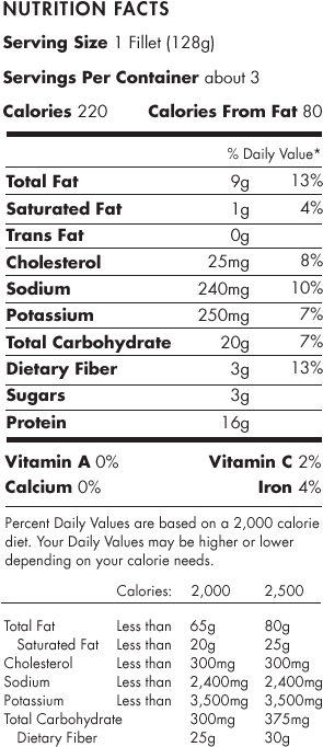 Lightly Breaded Tilapia Fillets - Brach's Heartlines Tiny Conversation Hearts - 25 Count (336x729), Png Download