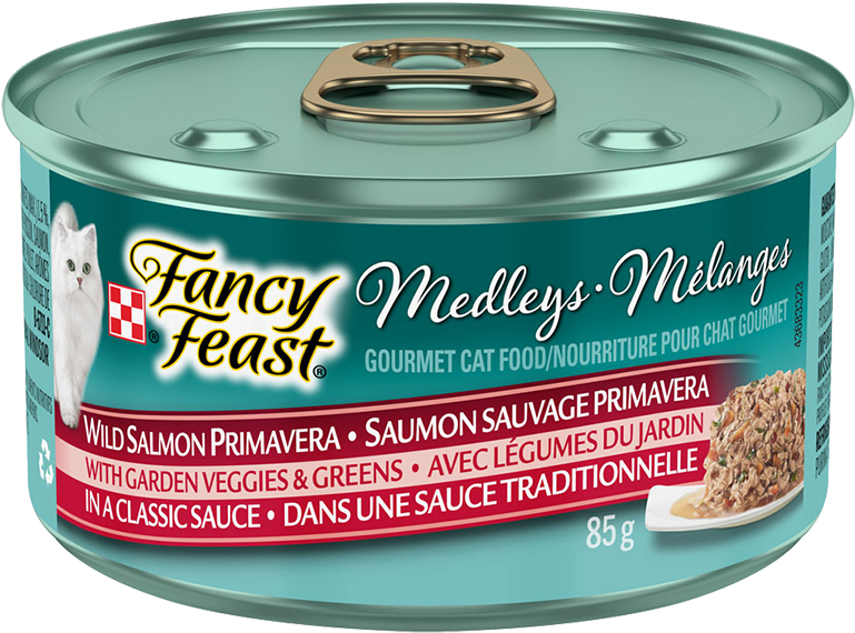 Purina® Fancy Feast® Medleys Wild Salmon Primavera - Wild Salmon Primavera With Garden Veggies & Greens (780x581), Png Download