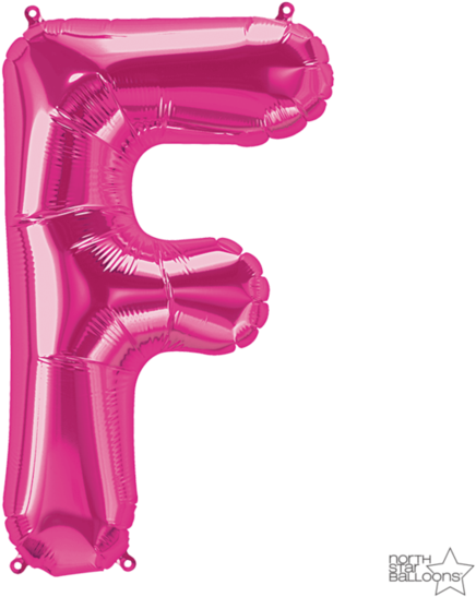 34" Pink Letters - بالون علي حرف F (620x620), Png Download