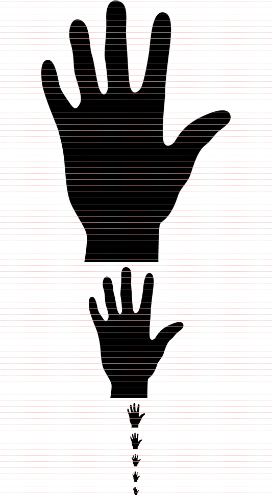 Fingers Icon From Black Hand Icons - Icon (532x988), Png Download