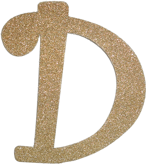 Glitter Gold Letter D (600x600), Png Download