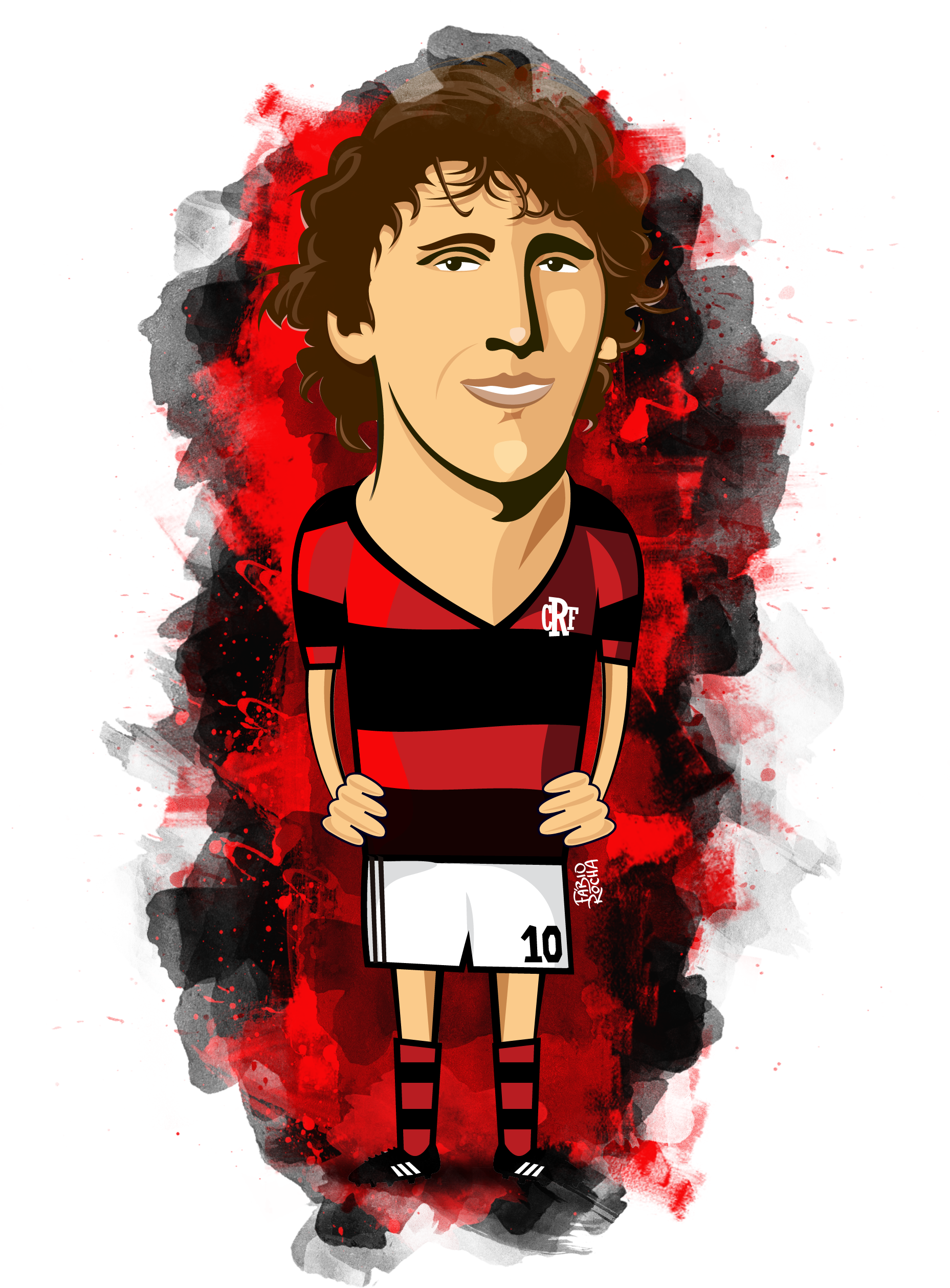 Homenagem A Zico, Eterno Camisa 10 Do Flamengo - Illustration (1856x2628), Png Download