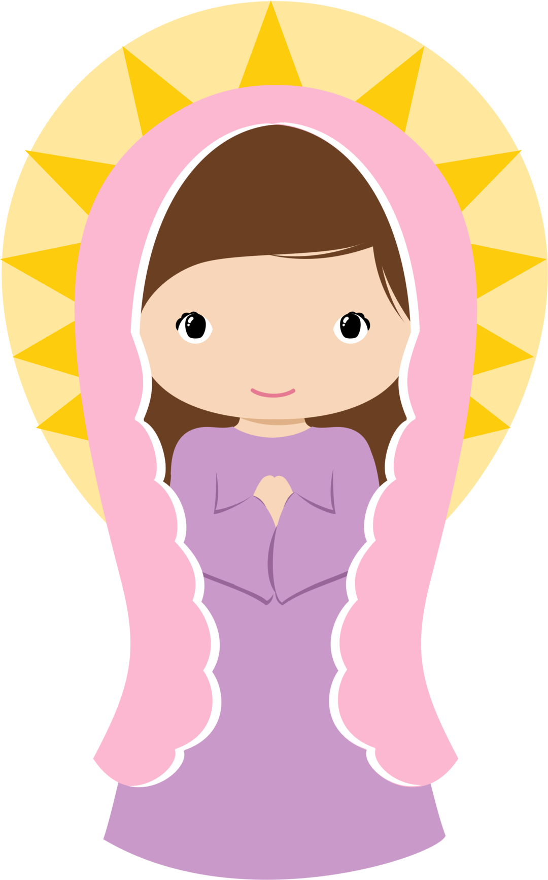 Ver Todas Las Imágenes De La Carpeta Png - Virgen Maria Dibujo Png (1080x1733), Png Download