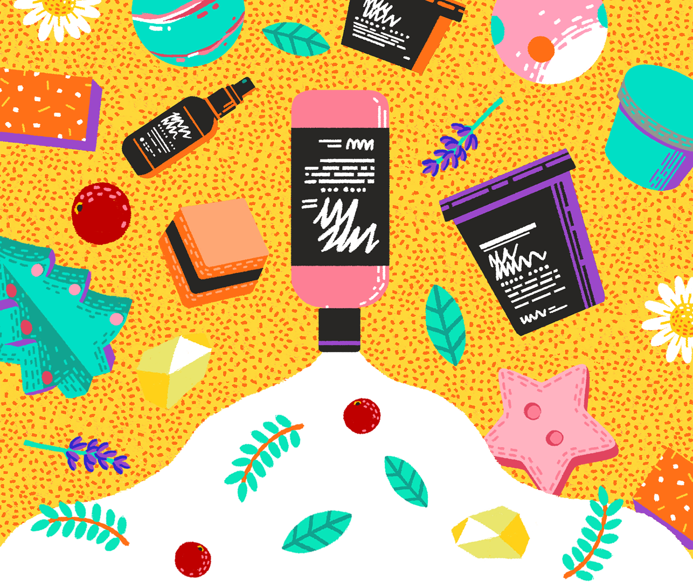 Lush Cosmetics Christmas Png (1400x1176), Png Download