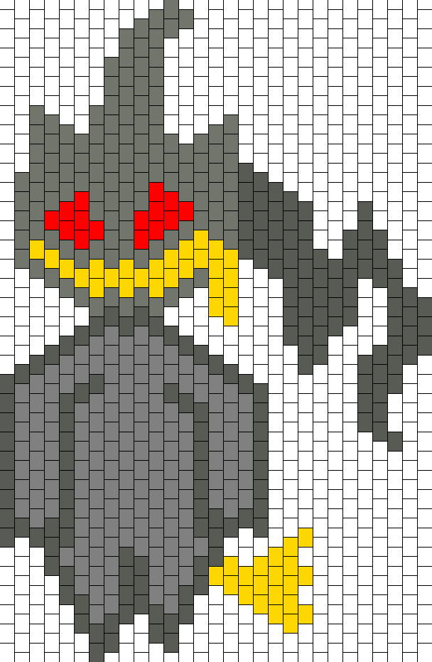 Pokemon Banette Peyote Charm Large Bead Pattern - Penguin (608x931), Png Download