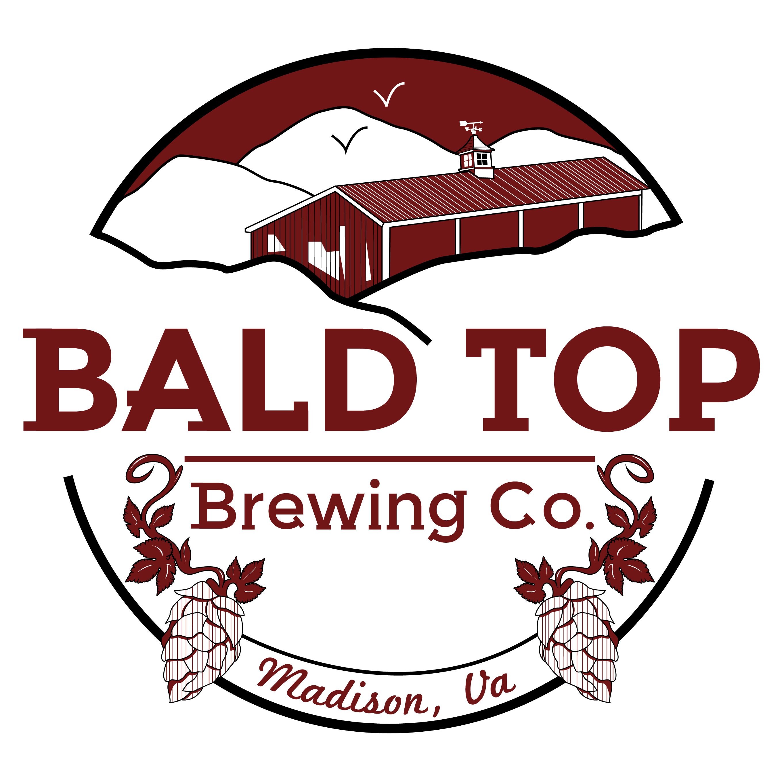 Virginia Farm Brewery, Madison, Culpeper, Orange, Charlottesville - Bald Top Brewery (2719x2719), Png Download