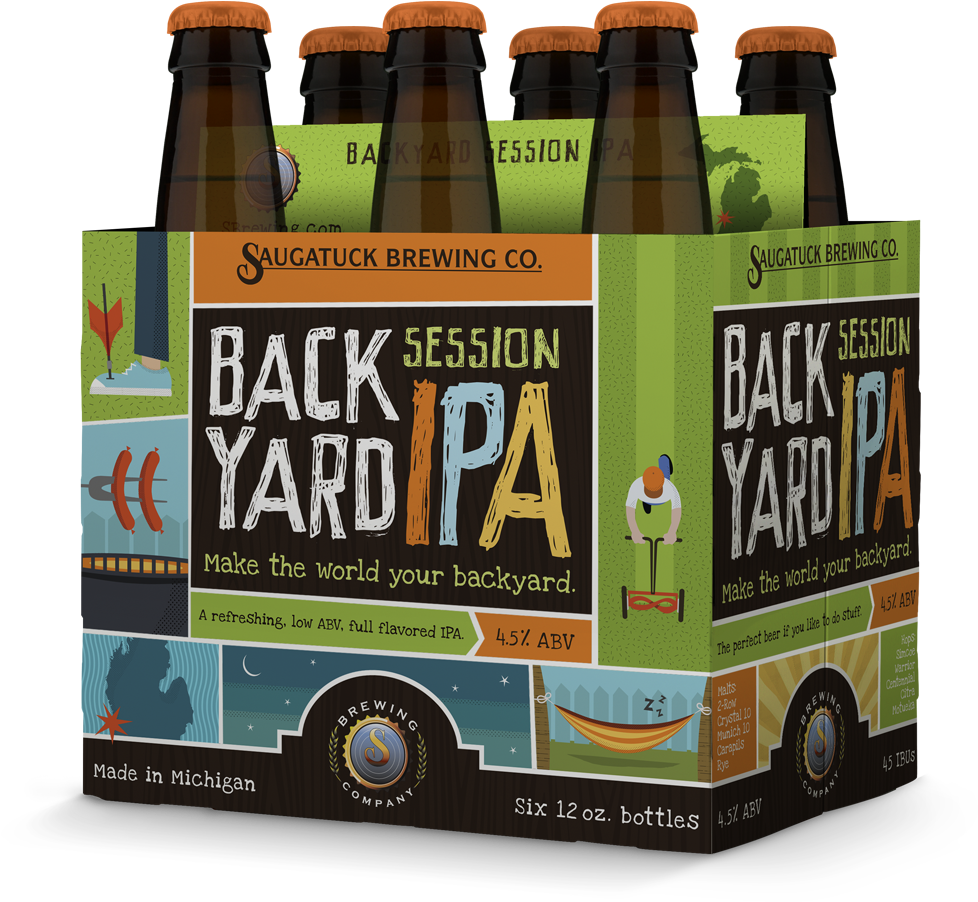 Backyard Session Ipa - Saugatuck Brewing Company (1024x947), Png Download
