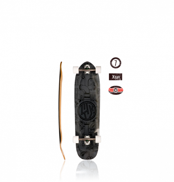 Machine 3d X-tuff - Lush Longboards Legend X-flex (565x590), Png Download