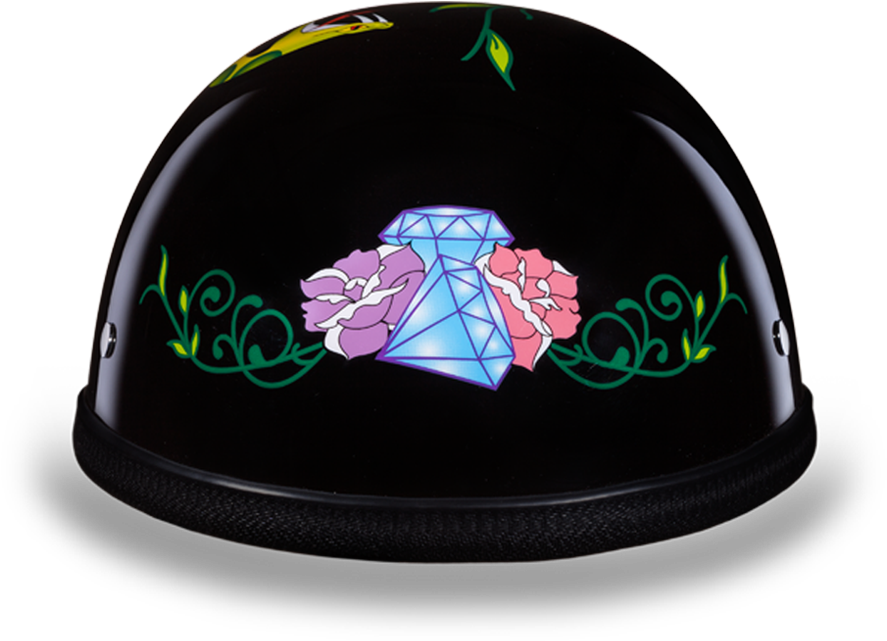 Quick View - Daytona Helmet D.o.t. Daytona Skull Cap- W/ Diamond (1000x1000), Png Download
