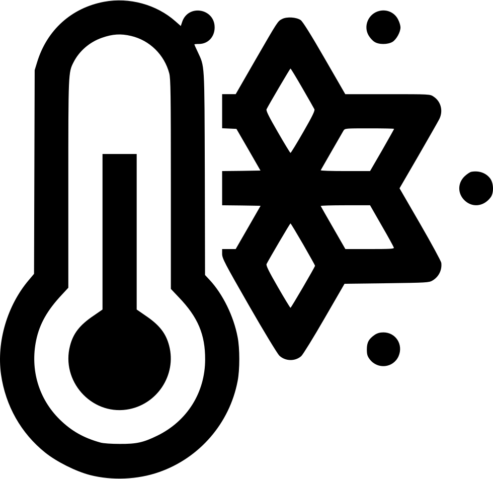 Forecast Thermometer Cold Snow Comments - Cold Icon Free (980x952), Png Download