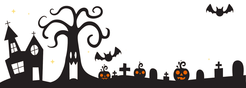 Halloween Silhouettes Free - Halloween (1024x366), Png Download