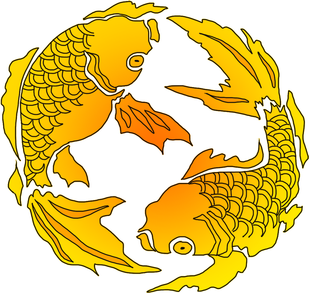 Orange Yellow Koi Fish Clip Art - Koi (1063x1066), Png Download