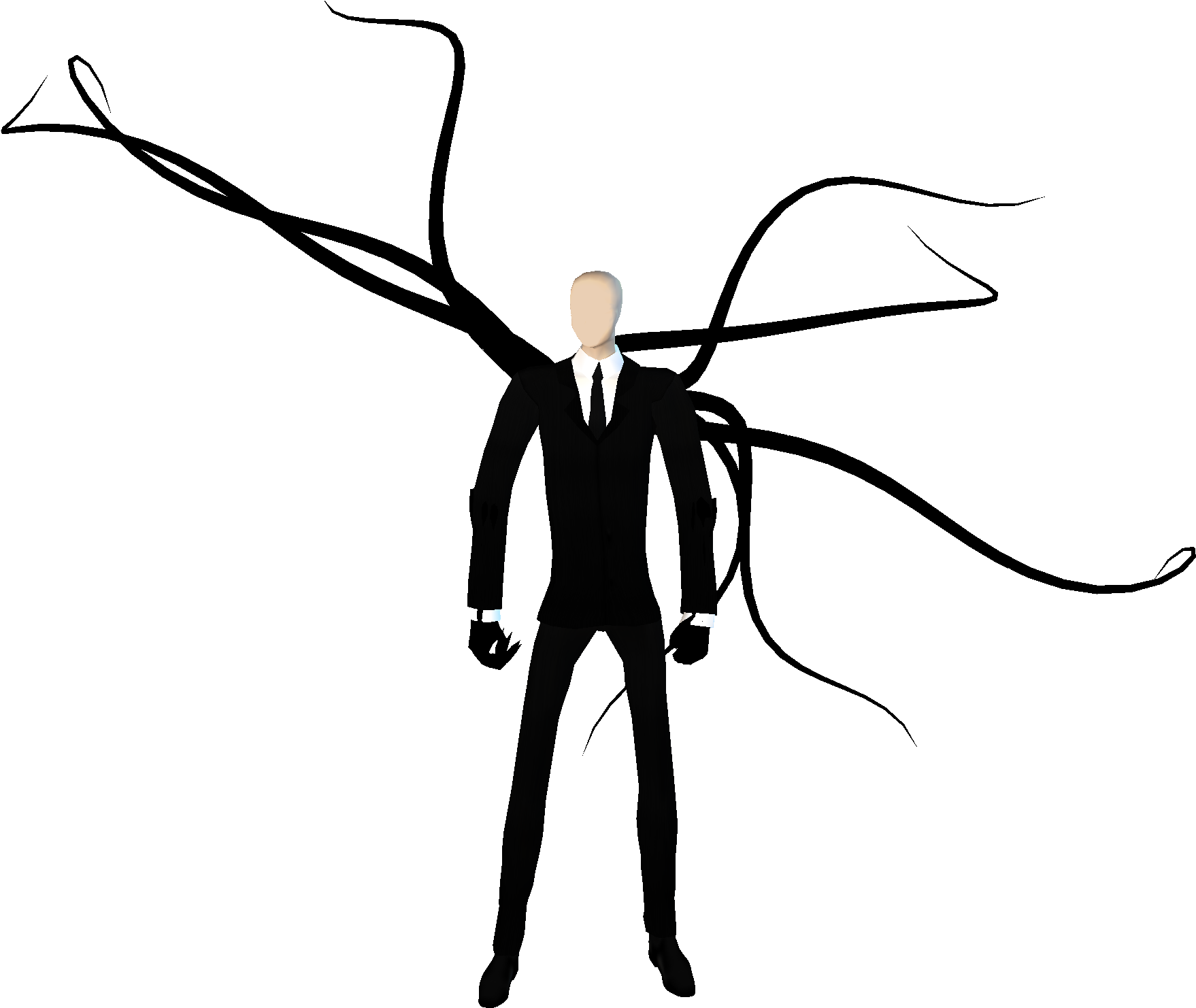 Horror Clipart Transparent - Slaender Man Horror Png (2048x2048), Png Download