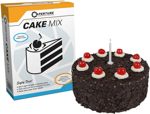Portal 2 The Cake Cake Mix - Aperture Laboratories Cake (600x600), Png Download