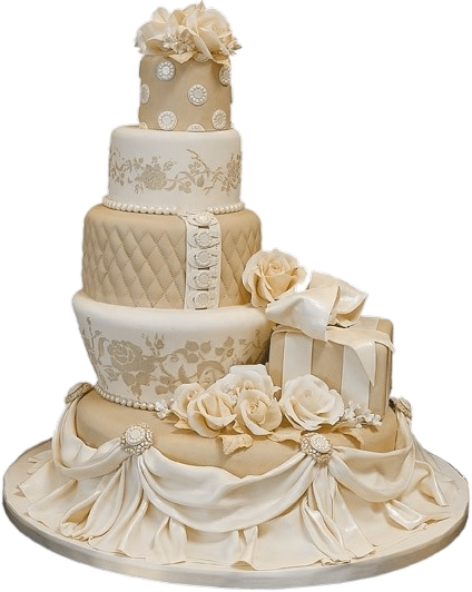Vintage Wedding Cakes, Vintage Cakes, Elegant Wedding - Fancy Wedding Cake Png (424x532), Png Download