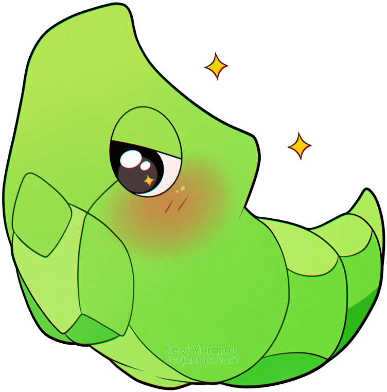 Art By Op Pkmnart Metapod Chibi Pokemon Seviyummy - Cartoon (800x800), Png Download