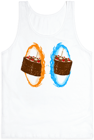 Portal Cake Tank Top - Portal (484x484), Png Download