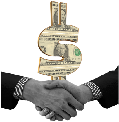 With The Magnifying Glass On Politician's Personal - Dollar Bill (480x480), Png Download