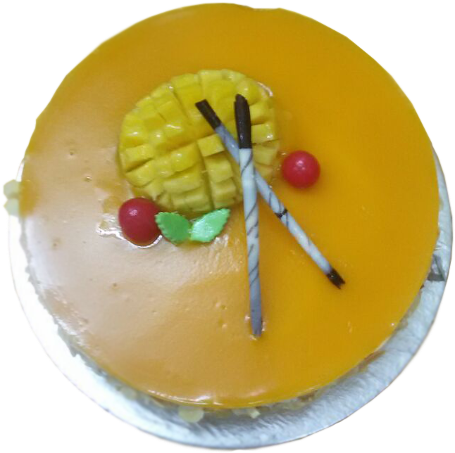 Online Mango Cake - Monginis Mango Cake (710x693), Png Download