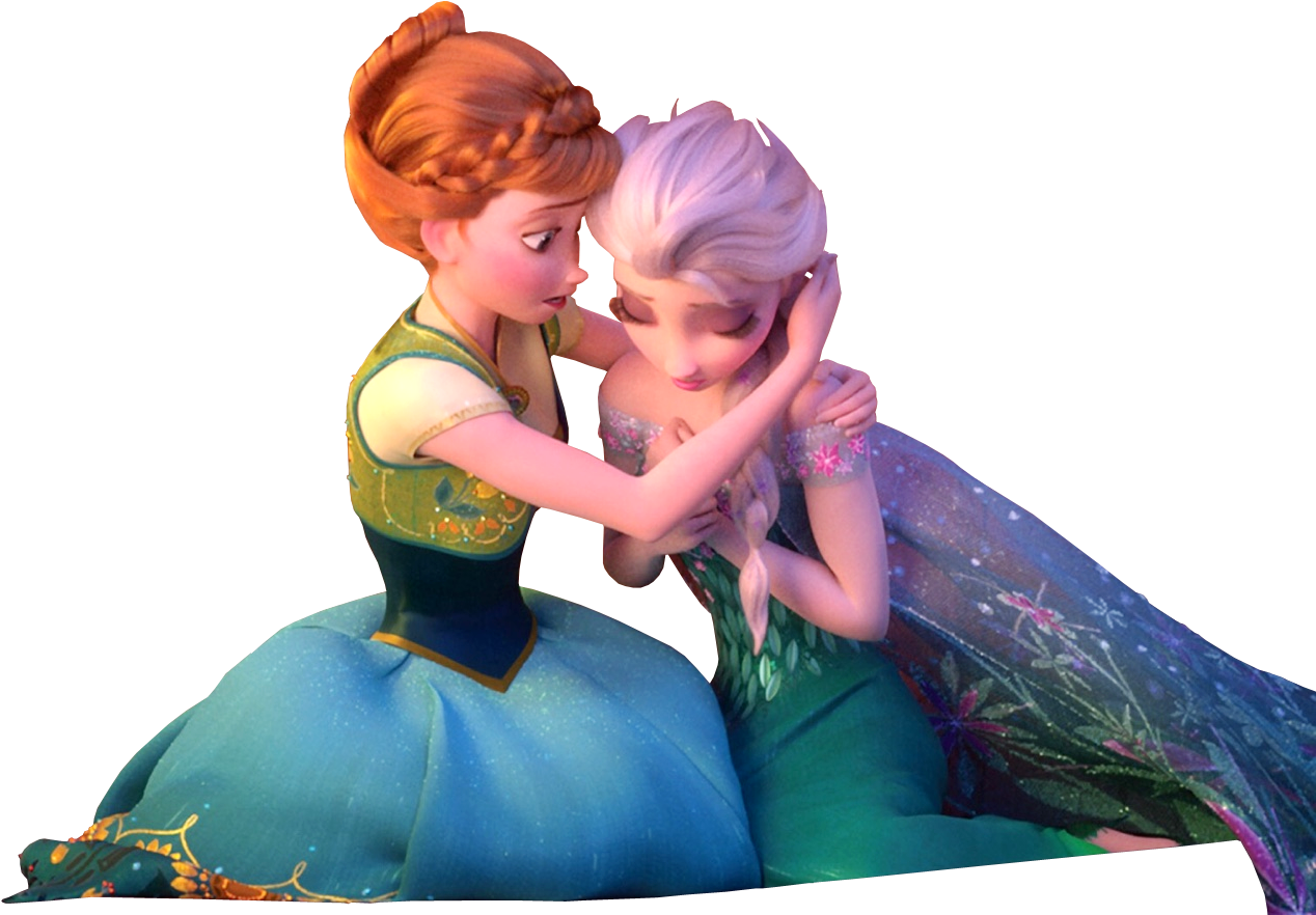 Anna And Elsa Frozen Fever- Transparent Background - Elsa And Anna No Background (1280x923), Png Download