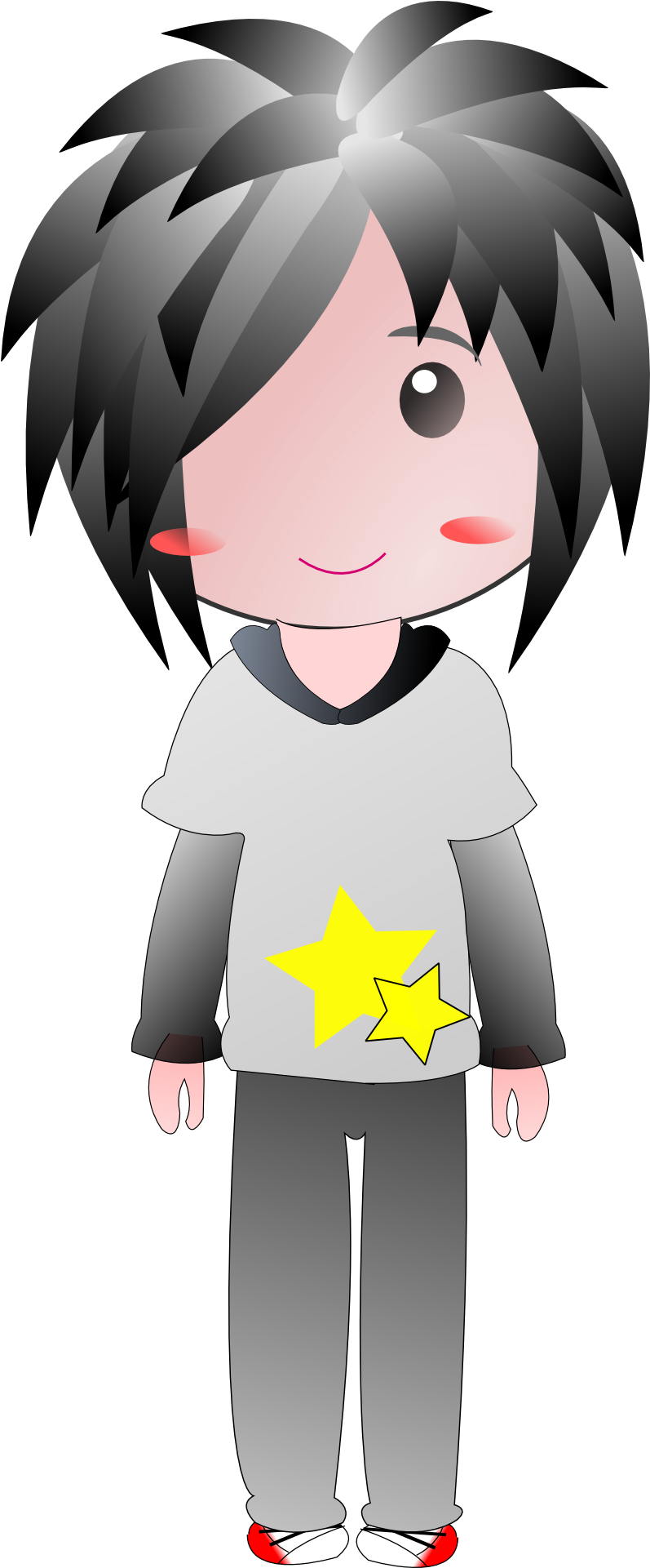 Guy Dude Boy Standing Anime - Anime Anak Laki Laki (960x1920), Png Download