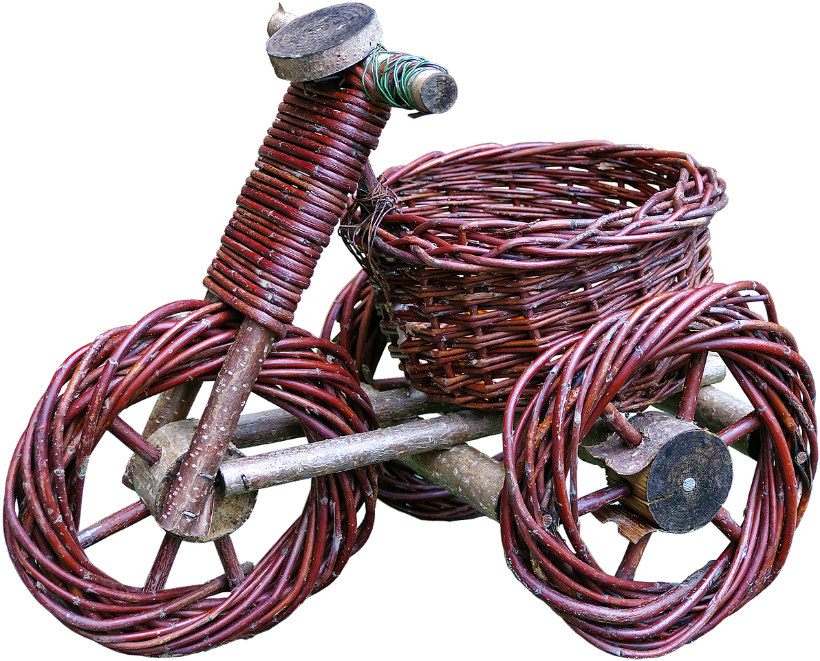 Tricycle,basket Ware,woven,craft,wicker - Wicker (1280x1009), Png Download