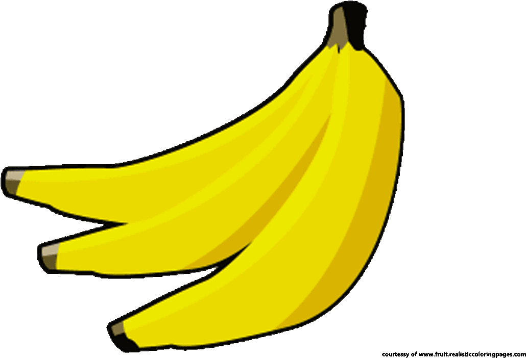 Plantain Tree Clipart - Pisang Cartoon Png (1280x720), Png Download