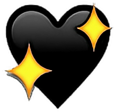 Heart Emoji Blackheart Black Blackheartemoji Blackheart - Black Heart Emoji Png (1024x1024), Png Download