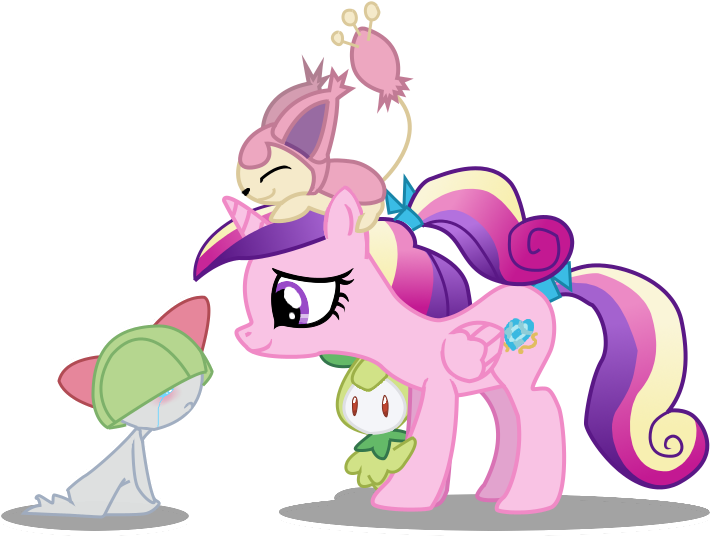 Seaandsunshine, Bow, Crossover, Crying, Cute, Female, - Ralts Cute (720x552), Png Download